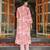 Women pink rayon blend floral printed straight kurta trousers with dupatta