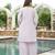 Women lavender silk blend solid embroidered coord sets