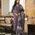 Women purple rayon blend ethnic motifs printed straight kurta trousers with dupatta