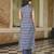 Women blue rayon blend ethnic motifs printed straight kurta trousers with dupatta