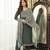 Women green rayon blend ajrakh printed straight kurta trousers with dupatta