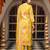 Women yellow viscose rayon geometric embroidered straight kurta trousers with dupatta