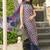 Women blue rayon geometric printed straight kurta trousers with dupatta
