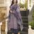 Women blue rayon geometric printed straight kurta trousers with dupatta