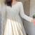 Faux blooming white kali cut suit with sequins thread embroidery, stitched pants & dupatta set