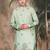 Green silk blend embroidred kurta for men