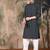 Grey silk blend embroidred kurta for men