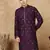 Purple cotton solid kurta for men