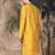 Mustard silk blend sequins kurta for men