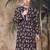 Purple silk embroidred kurta for men