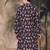 Purple silk embroidred kurta for men