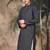 Grey silk embroidred kurta for men