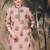 Peach silk embroidered kurta for men