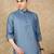 Grey rayon sequins Short kurta for men