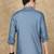 Grey rayon sequins Short kurta for men