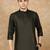 Green silk embroidered Short kurta for men