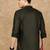 Green silk embroidered Short kurta for men
