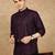 Purple silk embroidered Short kurta for men