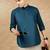Blue rayon sequins short kurta for men