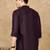 Purple silk embroidered Short kurta for men