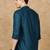 Blue rayon sequins short kurta for men