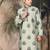Green silk embroidered kurta for men