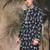Blue silk sequins kurta for men