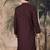 Purple silk blend sequins kurta for men