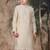 Beige silk blend sequins kurta for men