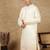 Pink rayon floral kurta for men
