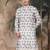 Blue silk blend solid kurta for men