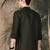 Green silk blend embroidered Short kurta for men