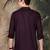 Purple silk blend embroidered Short kurta for men
