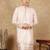 Pink rayon floral kurta for men