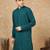 Firozi cotton blend solid kurta for men