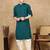 Firozi cotton blend solid kurta for men