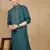 Sea green cotton printed kurta for men