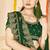 bottle green zari embroidered sequin work moss silk party wear saree