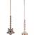 Traditional oval shape silver gold plated set of 2 combo maang tikka for women