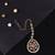 Traditional oval shape silver gold plated set of 2 combo maang tikka for women