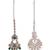 Traditional flower shape and pearl silver gold plated set of 2 combo maang tikka for women