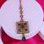 Traditional squire and flower shape silver gold plated set of 2 combo brass maang tikka for women