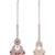 Traditional oval and chandelier shape silver gold plated set of 2 combo maang tikka for women