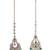 Traditional chandiler and flower shape silver gold plated brass set of 2 combo maang tikka for women