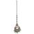 Traditional chandiler and flower shape silver gold plated brass set of 2 combo maang tikka for women