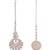 Traditional flower shape and pearl silver gold plated set of 2 combo maang tikka for women