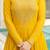 Yellow faux blooming embroidered zari sequin gown with dupatta