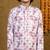 Boys lilac rayon diamond motifs embroidered printed kurta pyjama set