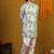 Boys green rayon diamond motifs embroidered printed kurta pyjama set