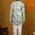 Boys green rayon diamond motifs embroidered printed kurta pyjama set